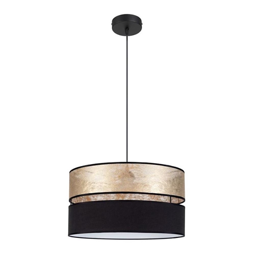 Lampadario su filo LIMA 1xE27/60W/230V dorato/nero