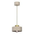 Lampadario su filo MARTI 1xE27/15W/230V beige/oro