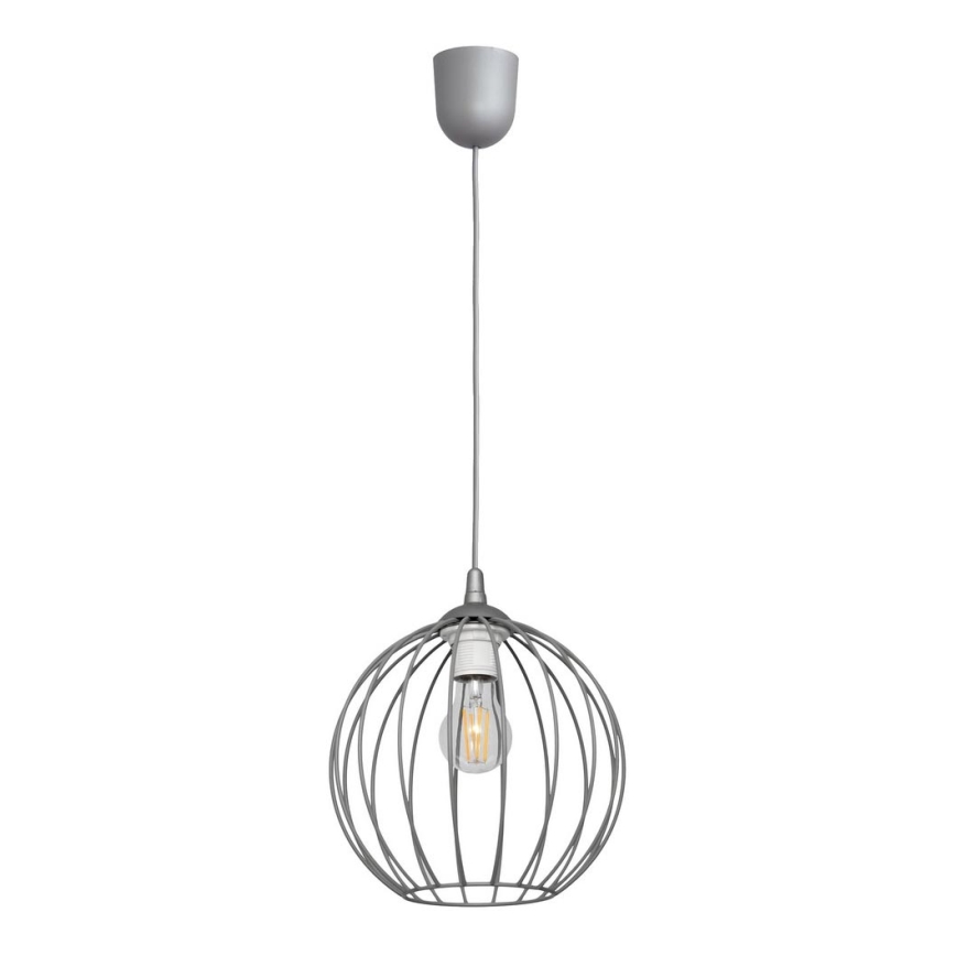 Lampadario su filo MERCURE 1xE27/15W/230V grigio