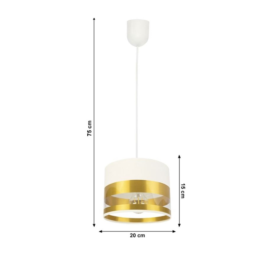 Lampadario su filo MILO 1xE27/60W/230V dorato
