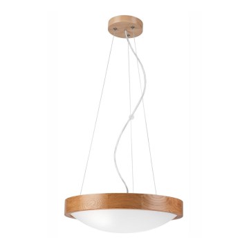 Lampadario su filo OAK SLIM 2xE27/60W/230V ø 37 cm quercia