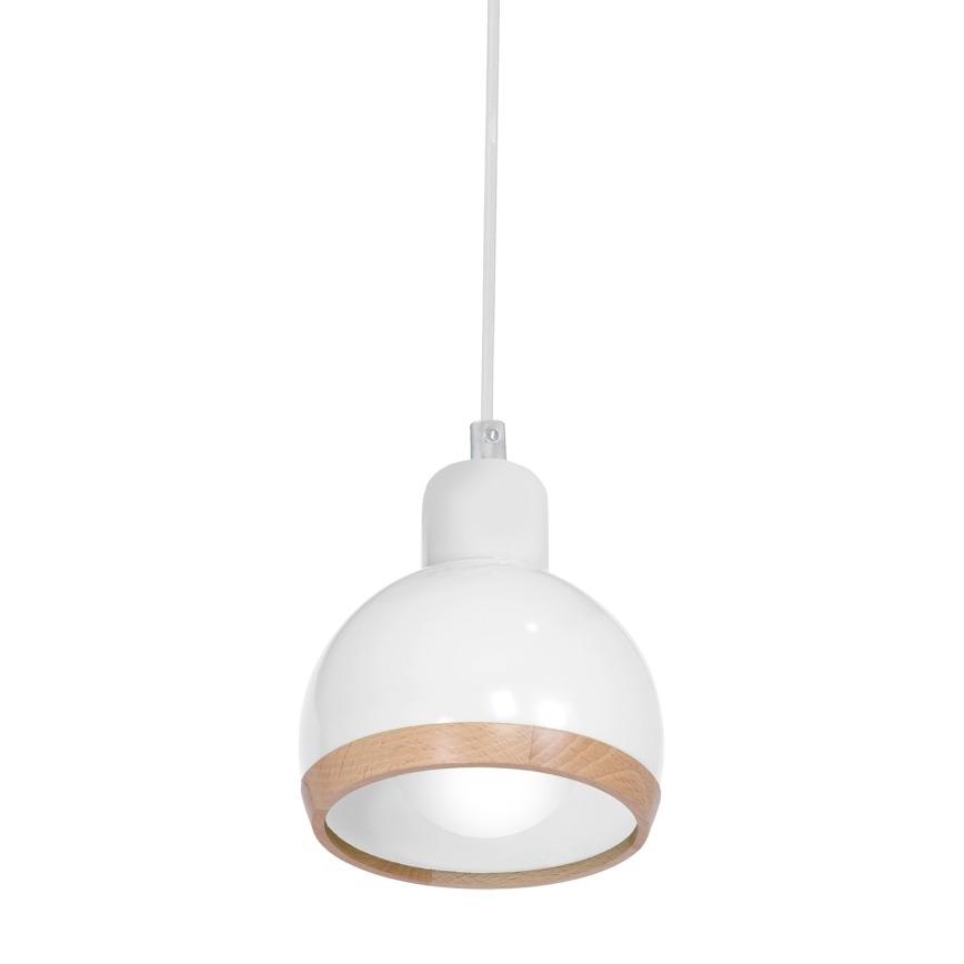 Lampadario su filo OVAL 1xE27/60W/230V bianco