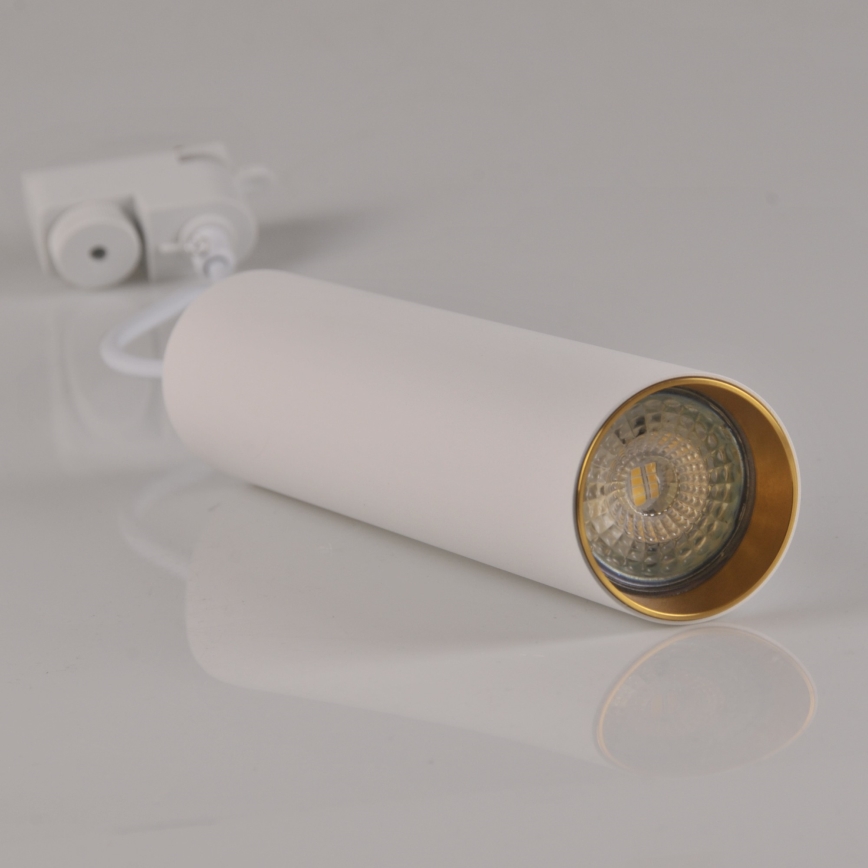 Lampadario su filo per sistema a binario MARIBEL 3xGU10/10W/230V + 1 m rotaia sistema bianco