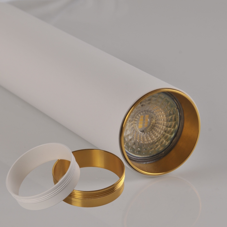 Lampadario su filo per sistema a binario MARIBEL 3xGU10/10W/230V + 1 m rotaia sistema bianco