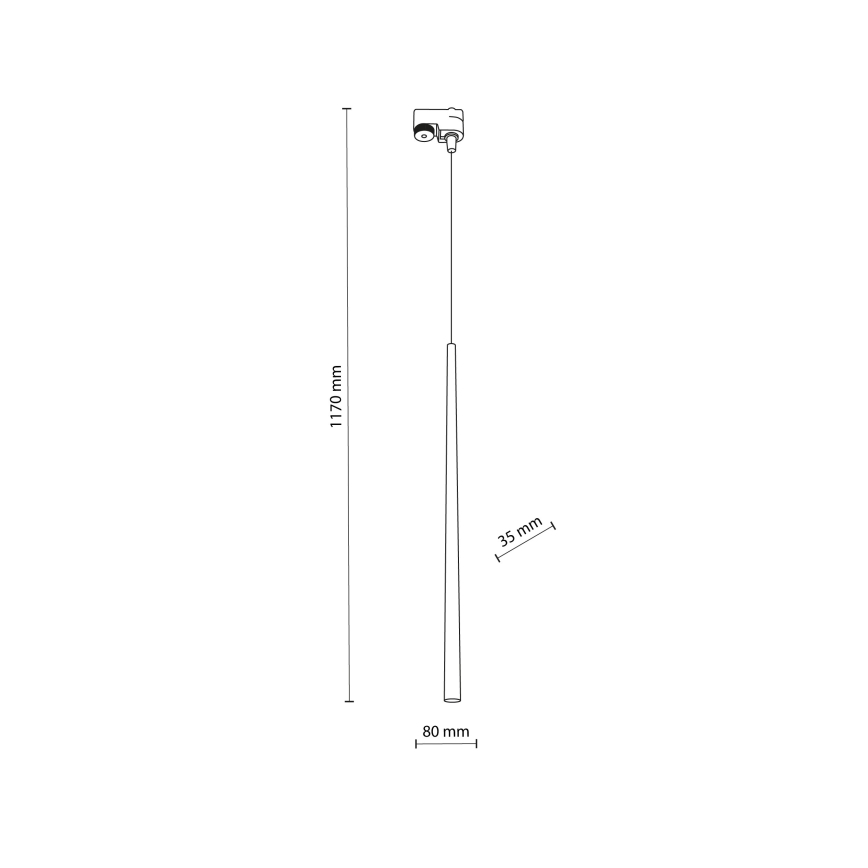 Lampadario a sospensione con filo per sistema ferroviario monofase PIANO 1xG9/8W/230V oro/nero
