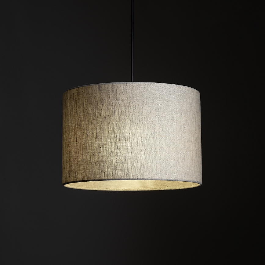 Lampadario a sospensione con filo per sistema ferroviario monofase TRACER 1xE27/15W/230V diametro 30 cm nero/grigio