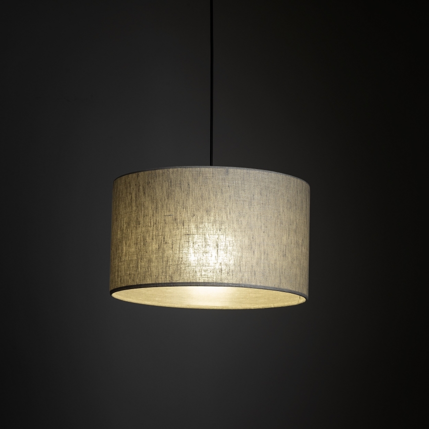 Lampadario a sospensione con filo per sistema ferroviario monofase TRACER 1xE27/15W/230V diametro 38 cm nero/grigio
