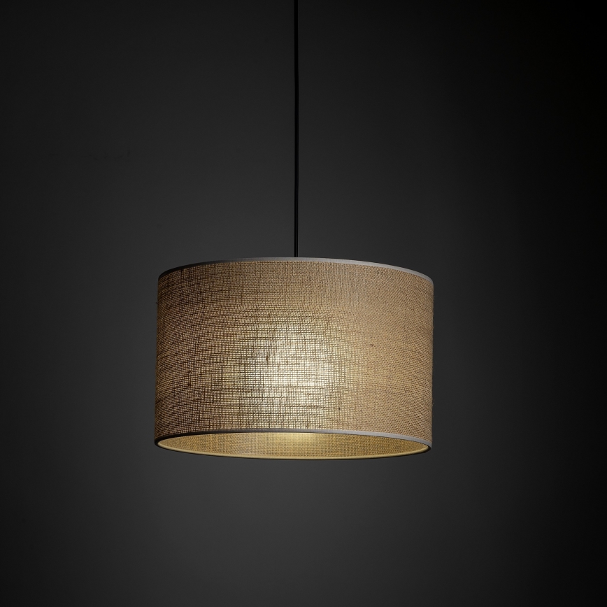 Lampadario a sospensione con filo per sistema ferroviario monofase TRACER 1xE27/15W/230V diametro 38 cm nero/marrone