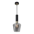 Lampadario su filo ROMA BLACK 1xE27/60W/230V