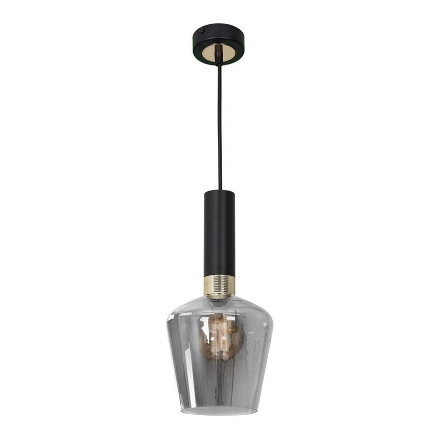 Lampadario su filo ROMA BLACK 1xE27/60W/230V