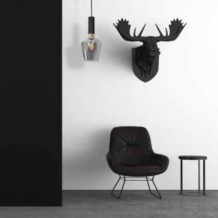 Lampadario su filo ROMA BLACK 1xE27/60W/230V