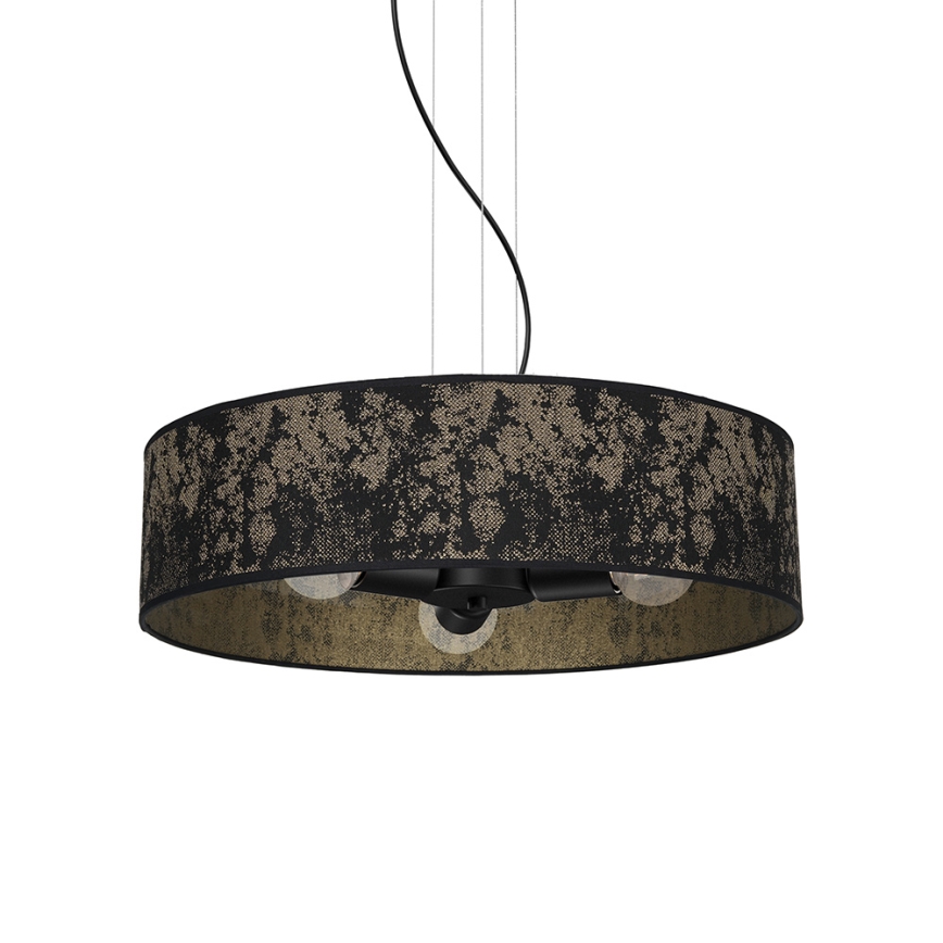 Lampadario su filo SATINO 3xE27/60W/230V oro