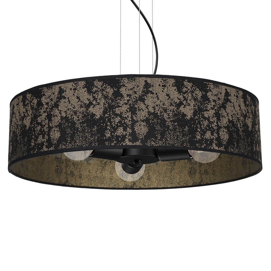 Lampadario su filo SATINO 3xE27/60W/230V oro