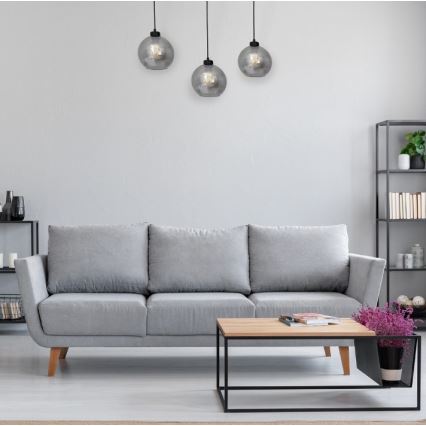 Lampadario su filo SOFIA 3xE27/60W/230V nero