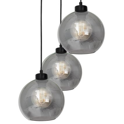 Lampadario su filo SOFIA 3xE27/60W/230V nero