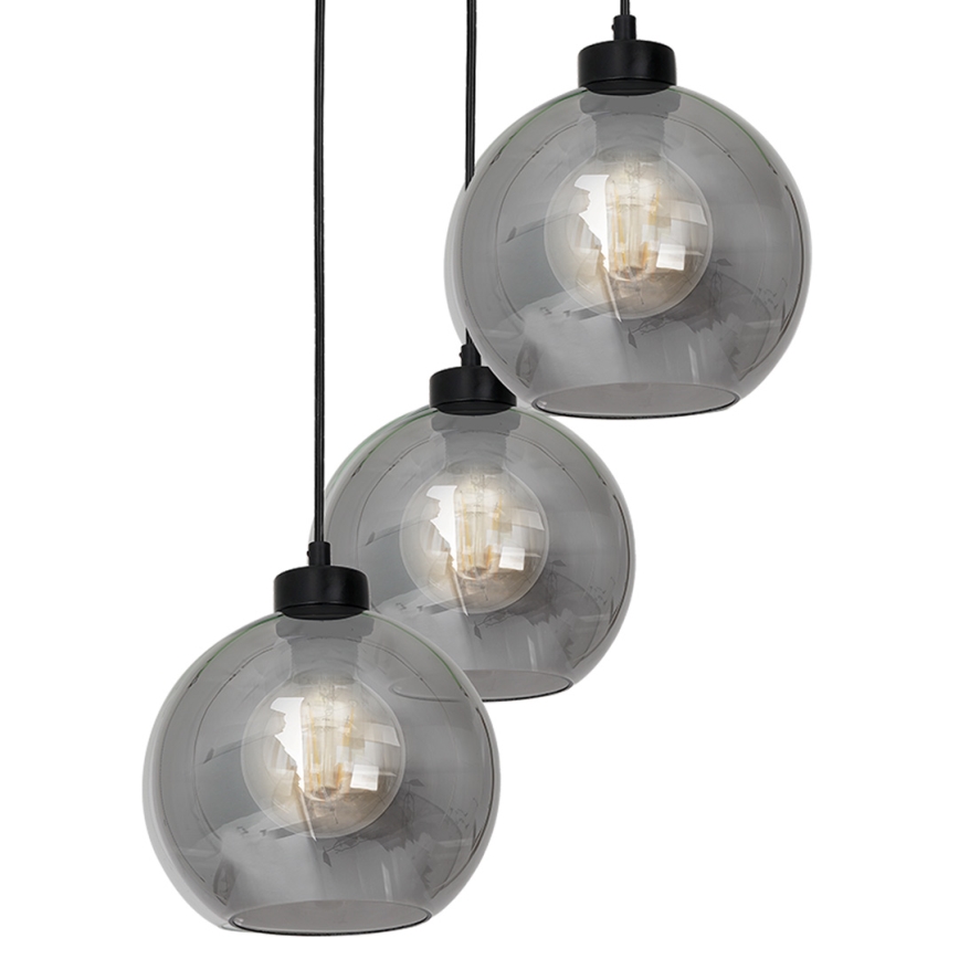 Lampadario su filo SOFIA 3xE27/60W/230V nero
