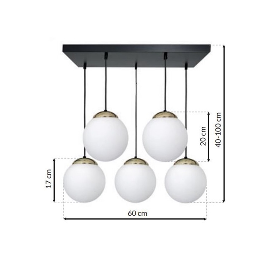 Lampadario su filo SPARTA 5xE14/40W/230V