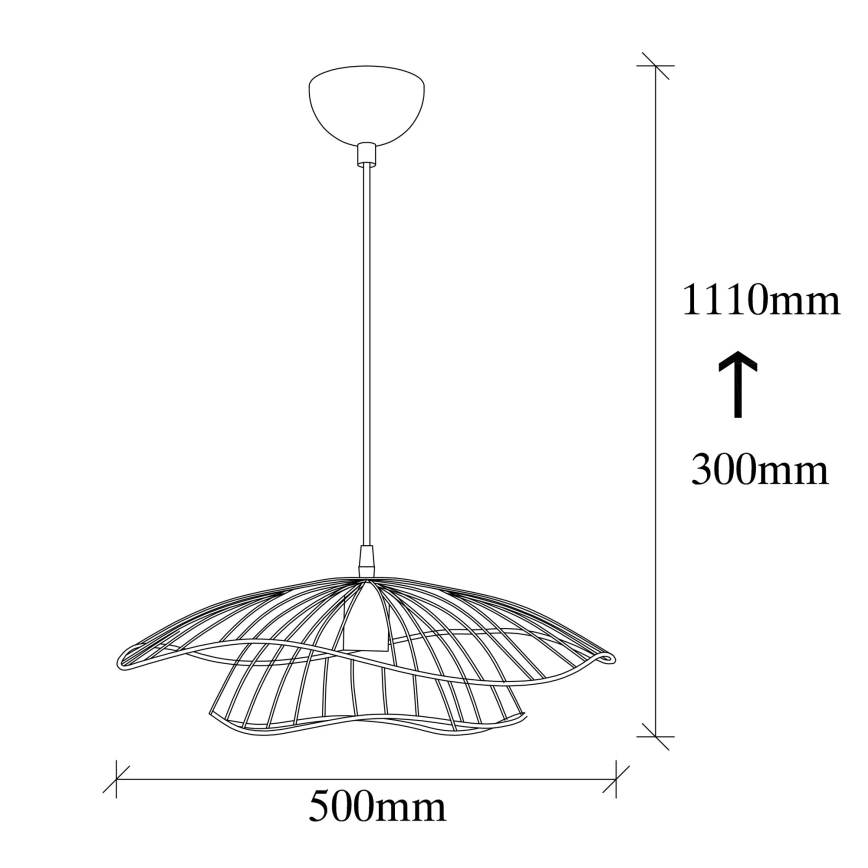 Lampadario su filo  TEL 1xE27/40W/230V