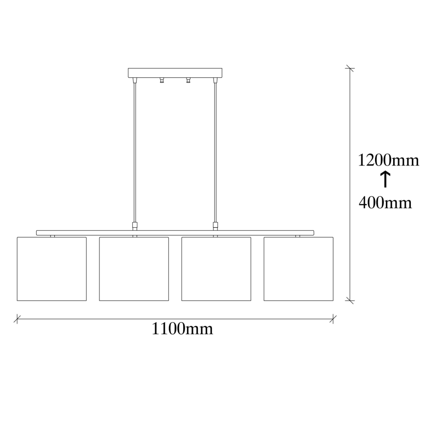 Lampadario su filo VALIZ 4xE27/40W/230V
