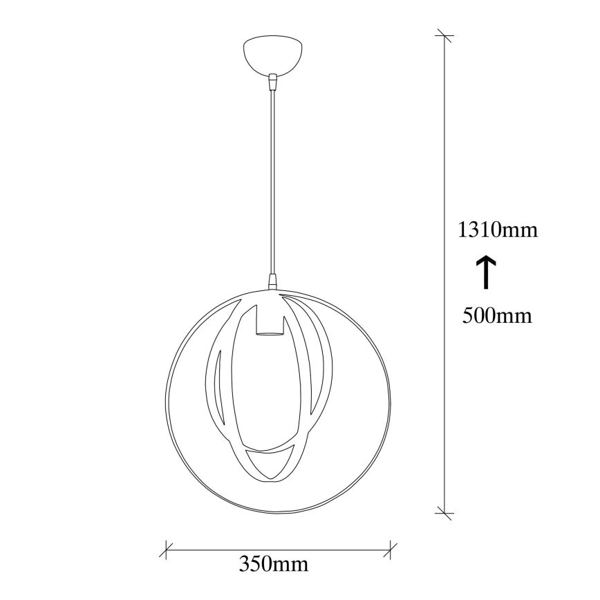 Lampadario su filo VAVEYLA 1xE27/100W/230V