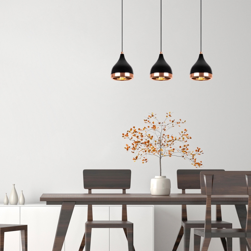 Lampadario su filo  YILDO 3xE27/60W/230V