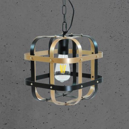 Lampadario su fune KLATKA 1xE27/10W/230V
