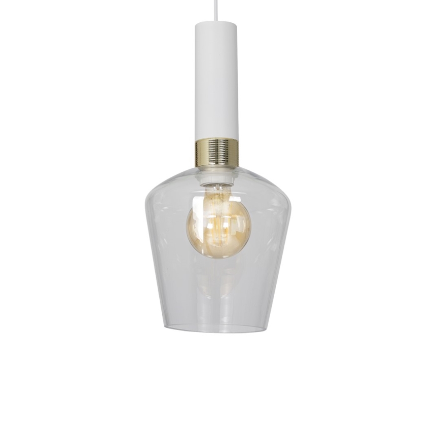 Lampadario su fune ROMA WHITE 1xE27/60W/230V