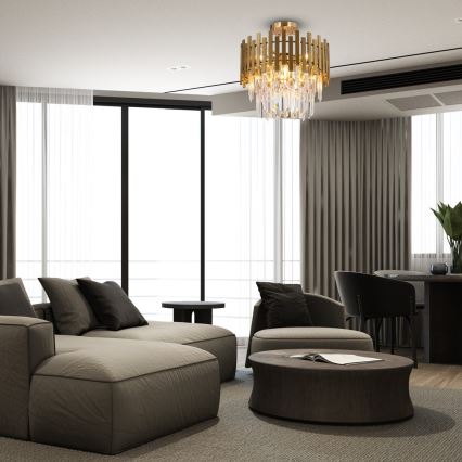Lampadario su palo ASPEN 6xE14/40W/230V oro