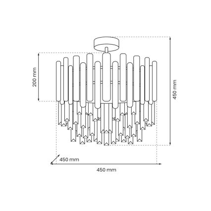 Lampadario su palo ASPEN 6xE14/40W/230V oro
