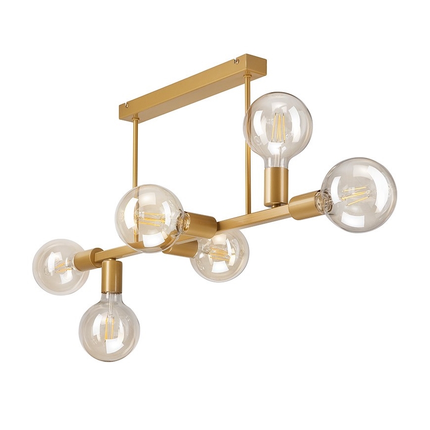 Lampadario su palo ASTRID 6xE27/60W/230V oro