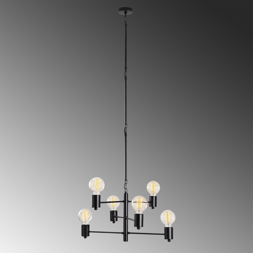 Lampadario su palo HEXA 6xE27/40W/230V