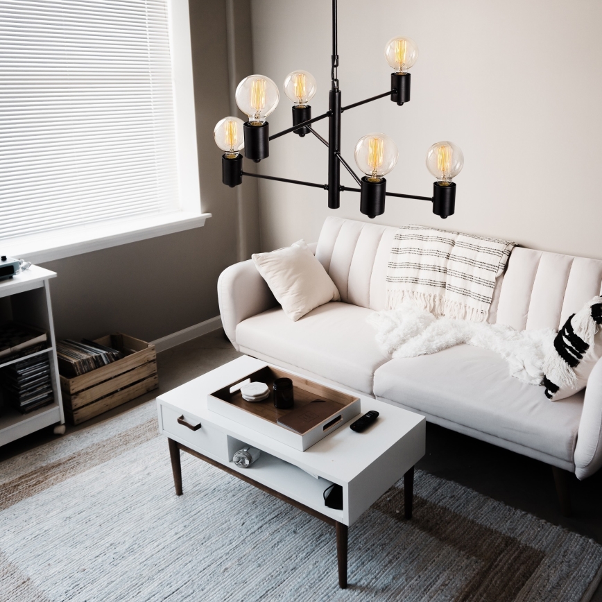 Lampadario su palo HEXA 6xE27/40W/230V
