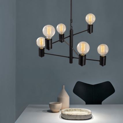 Lampadario su palo HEXA 6xE27/40W/230V
