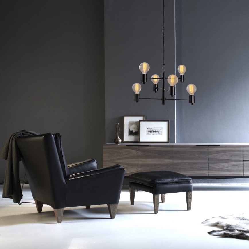 Lampadario su palo HEXA 6xE27/40W/230V