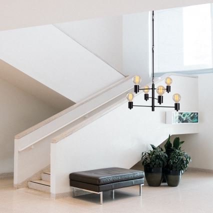 Lampadario su palo HEXA 6xE27/40W/230V