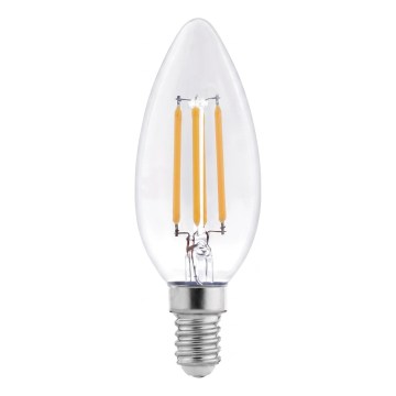 Lampadina LED a filamento C37 E14/6W/230V 4000K