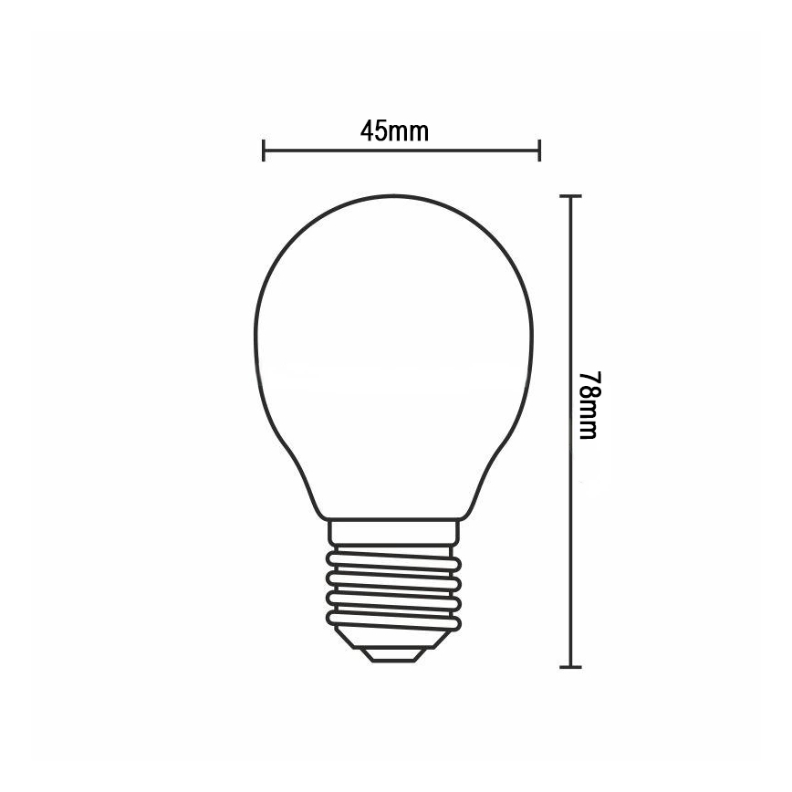 Lampadina LED a filamento G45 E14/6W/230V 3000K