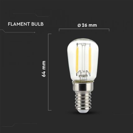 Lampadina LED a filamento ST26 E14/2W/230V 3000K