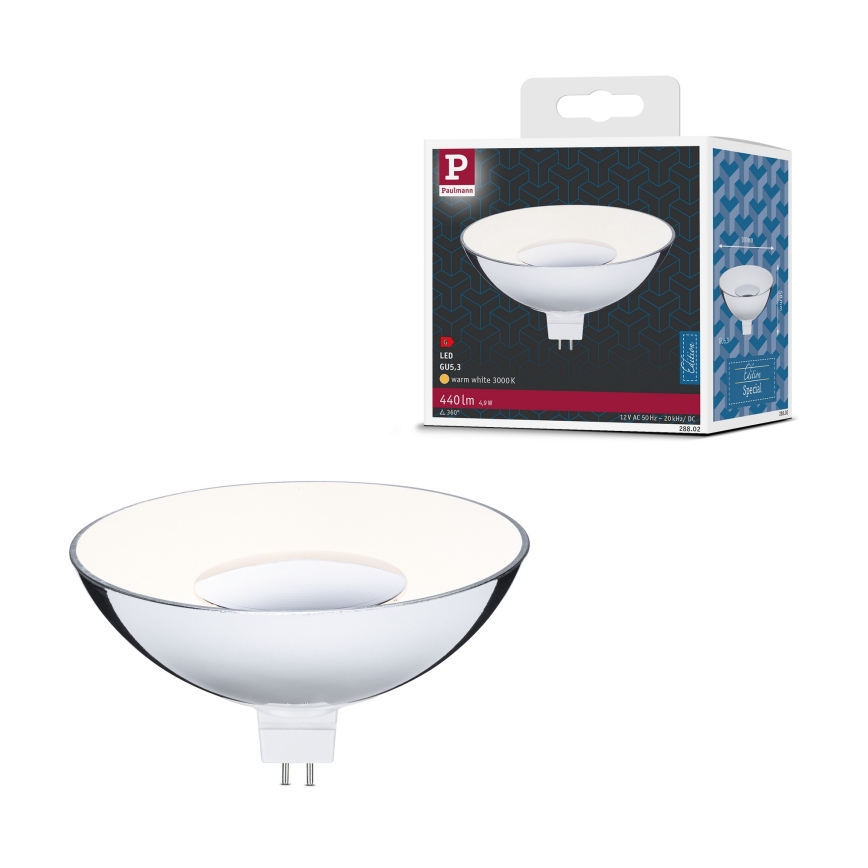 Lampadina LED a riflettore GU5,3/4,9W/12V 3000K - Paulmann 28802