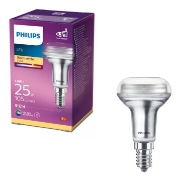 Lampadina LED a riflettore Philips R50 E14/1,4W/230V 2700K