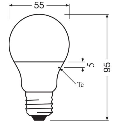 Lampadina LED A40 E14/4,9W/230V 2700K - Osram