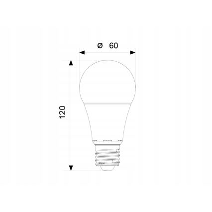 Lampadina LED A60 E27/12W/230V 3000K