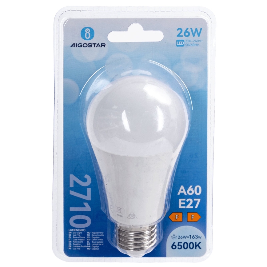 Lampadina LED A60 E27/26W/230V 6500K - Aigostar