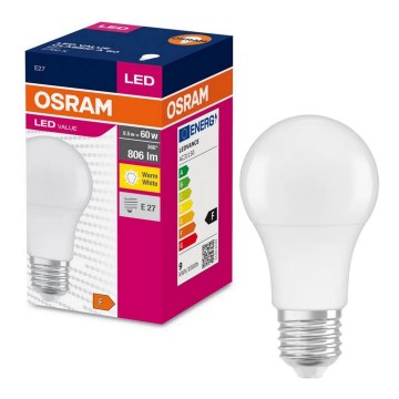 Lampadina LED A60 E27/8,5W/230V 2700K - Osram