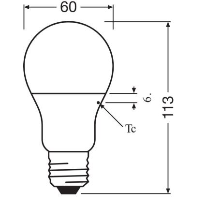 Lampadina LED A60 E27/8,5W/230V 2700K - Osram