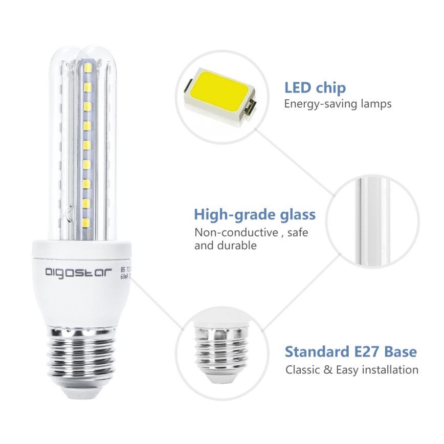 Lampadina LED B5 E27/8W/230V 6500K - Aigostar