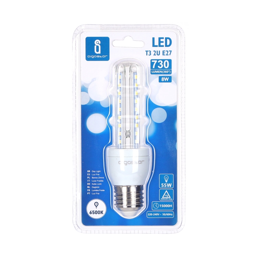 Lampadina LED B5 E27/8W/230V 6500K - Aigostar