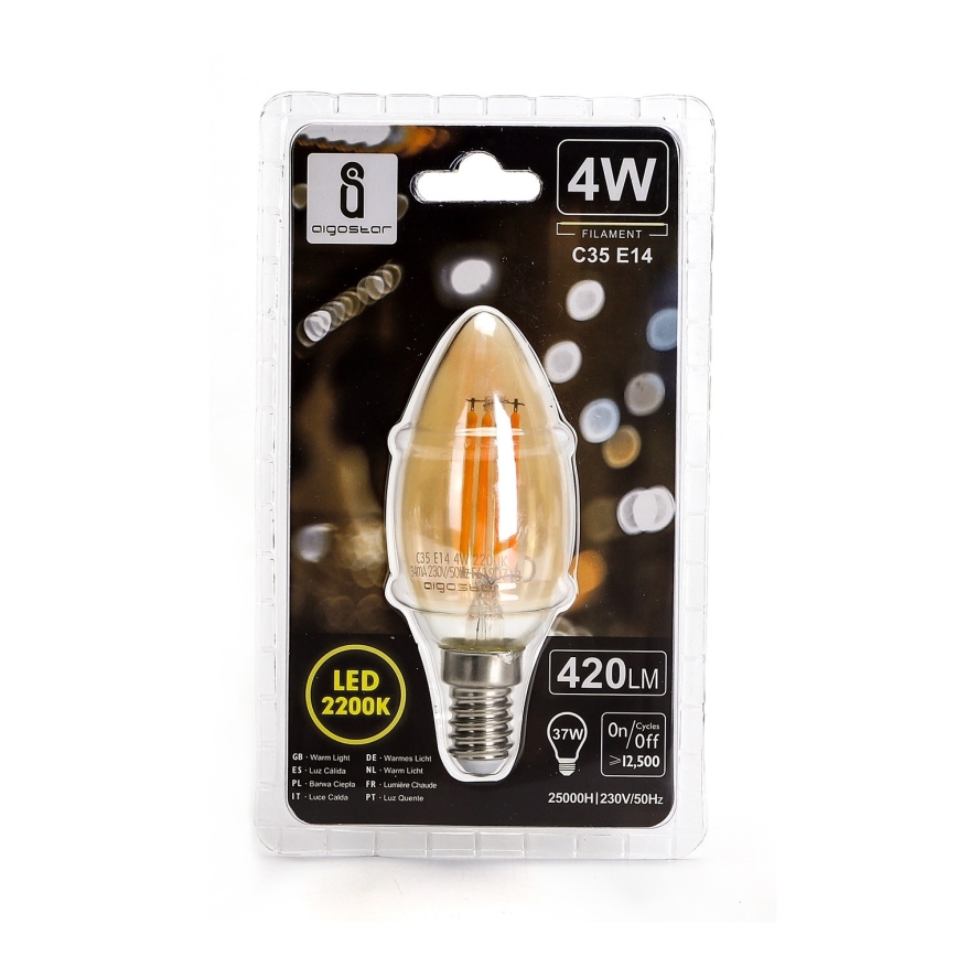 Lampadina LED C35 E14/4W/230V 2200K - Aigostar