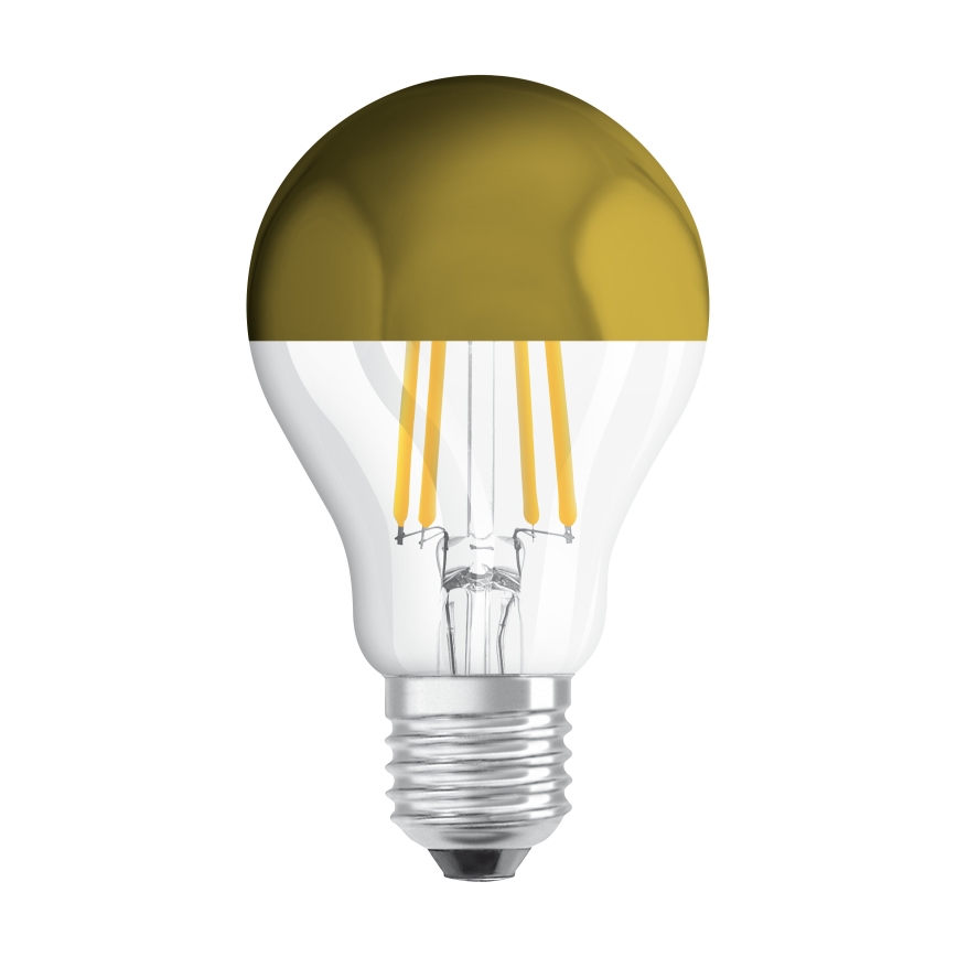 Lampadina LED con cupola specchiata FILAMENT E27/6,5W/230V 2700K dorata - Osram