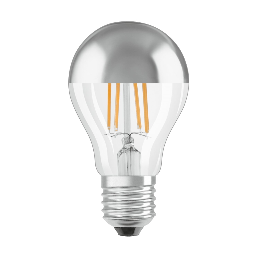Lampadina LED con parte superiore a specchio FILAMENT E27/6,5W/230V 2700K argento- Osram